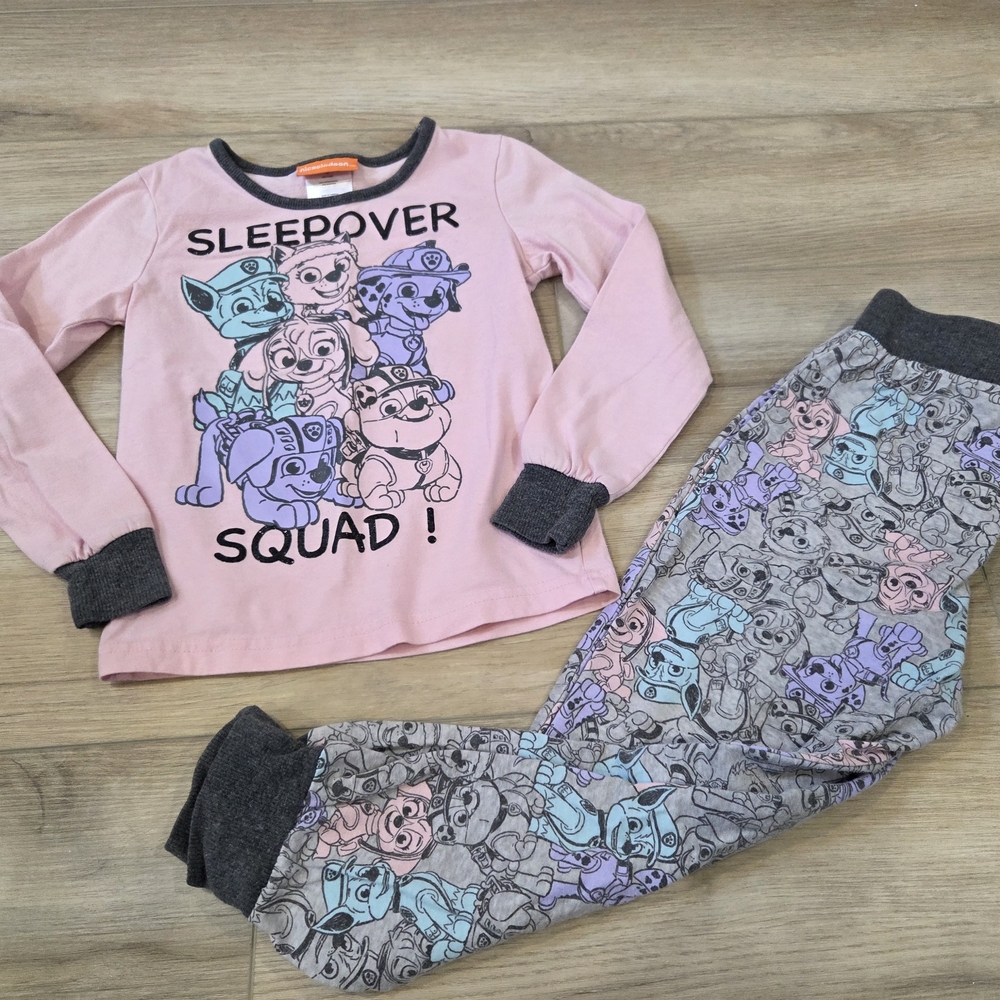 Sleepover Squad Kids Pajamas - Pink and Gray